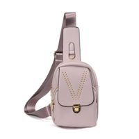 Women's Pu Leather Solid Color Classic Style Square Zipper Crossbody Bag sku image 2