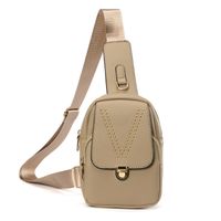 Women's Pu Leather Solid Color Classic Style Square Zipper Crossbody Bag sku image 6