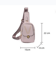 Women's Pu Leather Solid Color Classic Style Square Zipper Crossbody Bag main image 2