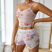 Women's Elegant Sexy Printing Shorts Sets Home Sleeping Sexy Lingerie main image 5
