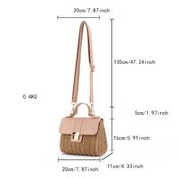 Women's Small Polyester Cotton Geometric Basic Lock Clasp Straw Bag main image 2