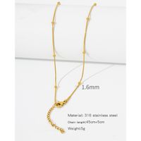 1 Piece Titanium Steel Gold Plated Solid Color Chain sku image 17