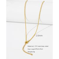 1 Piece Titanium Steel Gold Plated Solid Color Chain sku image 18