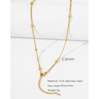 1 Piece Titanium Steel Gold Plated Solid Color Chain sku image 10