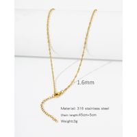 1 Piece Titanium Steel Gold Plated Solid Color Chain sku image 15