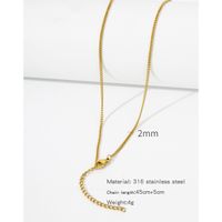 1 Piece Titanium Steel Gold Plated Solid Color Chain sku image 4