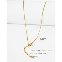 1 Piece Titanium Steel Gold Plated Solid Color Chain sku image 3