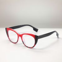 IG Style Casual Simple Style Color Block Pc Cat Eye Full Frame Optical Glasses main image 2