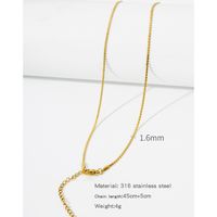 1 Piece Titanium Steel Gold Plated Solid Color Chain sku image 7