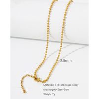 1 Piece Titanium Steel Gold Plated Solid Color Chain sku image 9