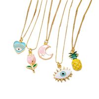 Simple Style Classic Style Fruit Alloy Resin Women's Pendant Necklace main image 3