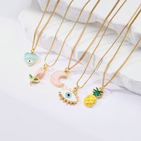 Simple Style Classic Style Fruit Alloy Resin Women's Pendant Necklace sku image 1