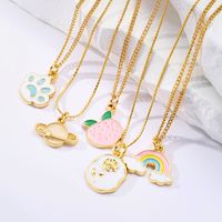 Simple Style Classic Style Fruit Alloy Resin Women's Pendant Necklace sku image 2