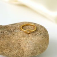 Kupfer 18 Karat Vergoldet Lässig Einfacher Stil Überzug Einfarbig Ringe main image 1