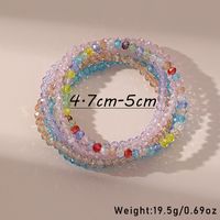 Großhandel Schmuck Einfacher Stil Pendeln Einfarbig Künstlicher Kristall Perlen Stricken Armbänder main image 2