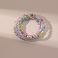 Großhandel Schmuck Einfacher Stil Pendeln Einfarbig Künstlicher Kristall Perlen Stricken Armbänder main image 4