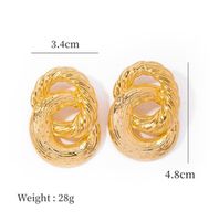1 Pair Simple Style Circle Brass 18K Gold Plated Drop Earrings main image 2