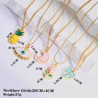 Simple Style Classic Style Fruit Alloy Resin Women's Pendant Necklace main image 2