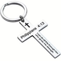 Hip-Hop Sports Commute Letter Number 304 Stainless Steel Carving Silver Plated Keychain sku image 15