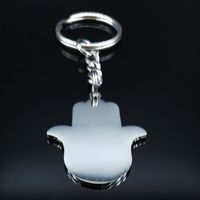 Gothic Hip-Hop Punk Devil's Eye 304 Stainless Steel Carving Silver Plated Keychain main image 5