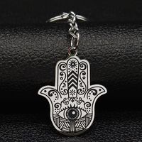 Gothic Hip-Hop Punk Devil's Eye 304 Stainless Steel Carving Silver Plated Keychain main image 1