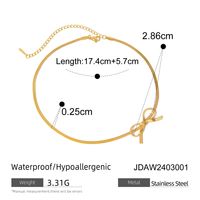 Simple Style Classic Style Bow Knot 304 Stainless Steel Bowknot Titanium Steel 18K Gold Plated Women's Anklet sku image 6