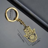 Hip-Hop Punk Commute Devil's Eye 304 Stainless Steel Carving Gold Plated Silver Plated Keychain main image 6