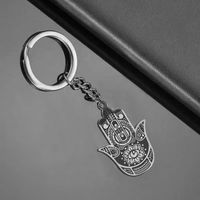 Hip-Hop Punk Commute Devil's Eye 304 Stainless Steel Carving Gold Plated Silver Plated Keychain main image 1