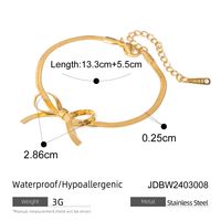 Simple Style Classic Style Bow Knot 304 Stainless Steel Bowknot Titanium Steel 18K Gold Plated Women's Anklet sku image 4
