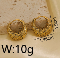 1 Pair Elegant Lady Streetwear Geometric Copper 14K Gold Plated Hoop Earrings main image 2