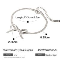 Simple Style Classic Style Bow Knot 304 Stainless Steel Bowknot Titanium Steel 18K Gold Plated Women's Anklet sku image 1