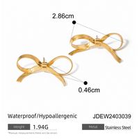 Simple Style Classic Style Bow Knot 304 Stainless Steel Bowknot Titanium Steel 18K Gold Plated Women's Anklet sku image 5