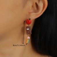 1 Pair Simple Style Classic Style Solid Color Inlay Zinc Alloy Rhinestones Drop Earrings sku image 3