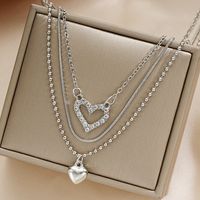 Elegant Simple Style Star Heart Shape Alloy Women's Layered Necklaces main image 3