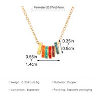 Copper Elegant Vintage Style Color Block Earrings Necklace Jewelry Set main image 6