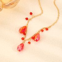 Elegant Tropical Water Droplets Alloy Patchwork Women's Necklace main image 3