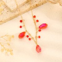 Elegant Tropical Water Droplets Alloy Patchwork Women's Necklace main image 4