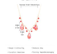 Elegant Tropical Water Droplets Alloy Patchwork Women's Necklace main image 5