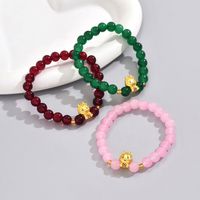 Wholesale Jewelry Simple Style Classic Style Round Glass Glass Beaded Bracelets main image 3