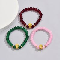Wholesale Jewelry Simple Style Classic Style Round Glass Glass Beaded Bracelets main image 5