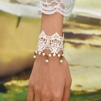 Wholesale Jewelry Simple Style Classic Style Solid Color Polyester Zinc Alloy Hollow Out Bracelets main image 1