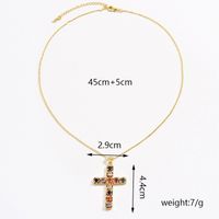 Basic Modern Style Classic Style Geometric Cross Alloy Copper Plating Women's Pendant Necklace main image 7