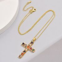 Basic Modern Style Classic Style Geometric Cross Alloy Copper Plating Women's Pendant Necklace main image 5