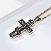 Hip-Hop Retro Folds 304 Stainless Steel Plating 18K Gold Plated Men's Pendant Necklace main image 4