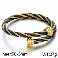 Simple Style Geometric 304 Stainless Steel 18K Gold Plated Men's Bangle sku image 29