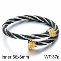 Simple Style Geometric 304 Stainless Steel 18K Gold Plated Men's Bangle sku image 26