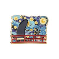 IG Style Oil Painting Zinc Alloy Plating Unisex Brooches sku image 3