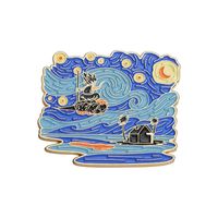 IG Style Oil Painting Zinc Alloy Plating Unisex Brooches sku image 10