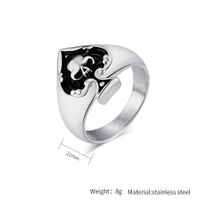 Hip-Hop Retro Letter 304 Stainless Steel Plating Inlay Rhinestones 18K Gold Plated Men's Rings main image 4