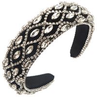 Women's Vintage Style Luxurious Shiny Color Block Alloy Inlay Rhinestones Glass Hair Band sku image 3